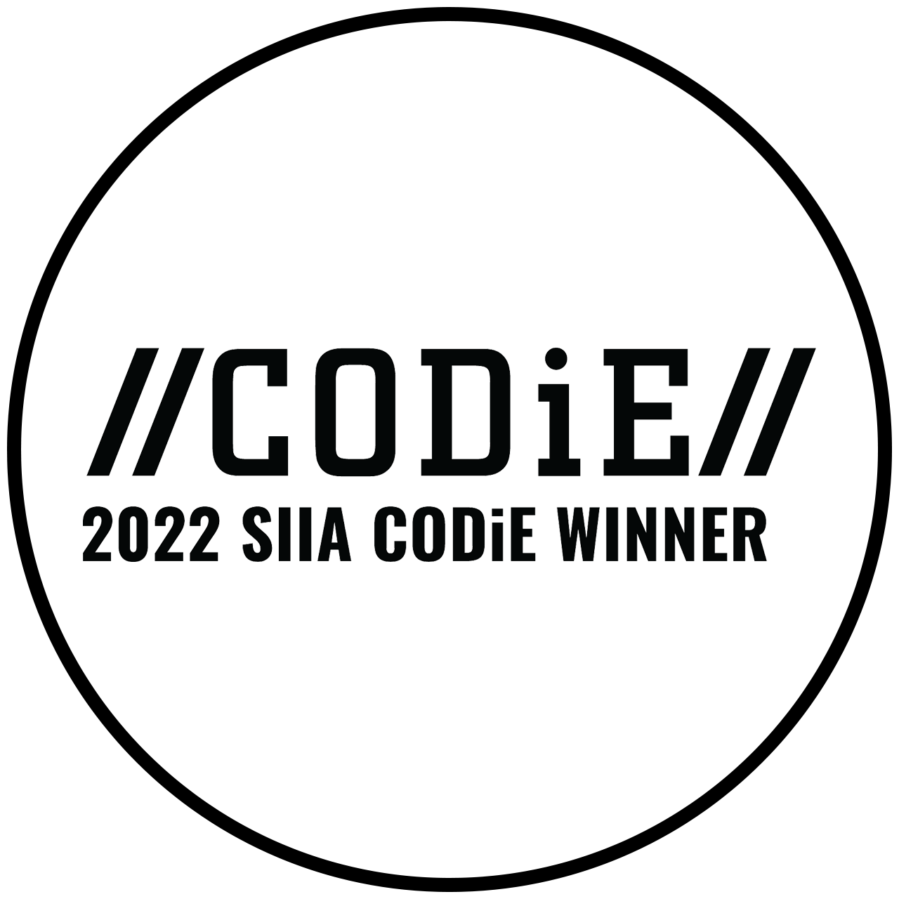 CODiE award digital badge.